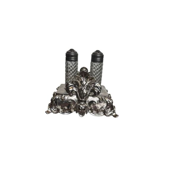 Arthur Court salt and pepper shakers set and stand - Picture 1 of 16
